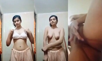 Desi Sexy Orange Dress Cute Girl Making Nude For Lover