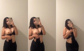Black Top Sexy Nadia Girl Showing Sexy Tight Boobs