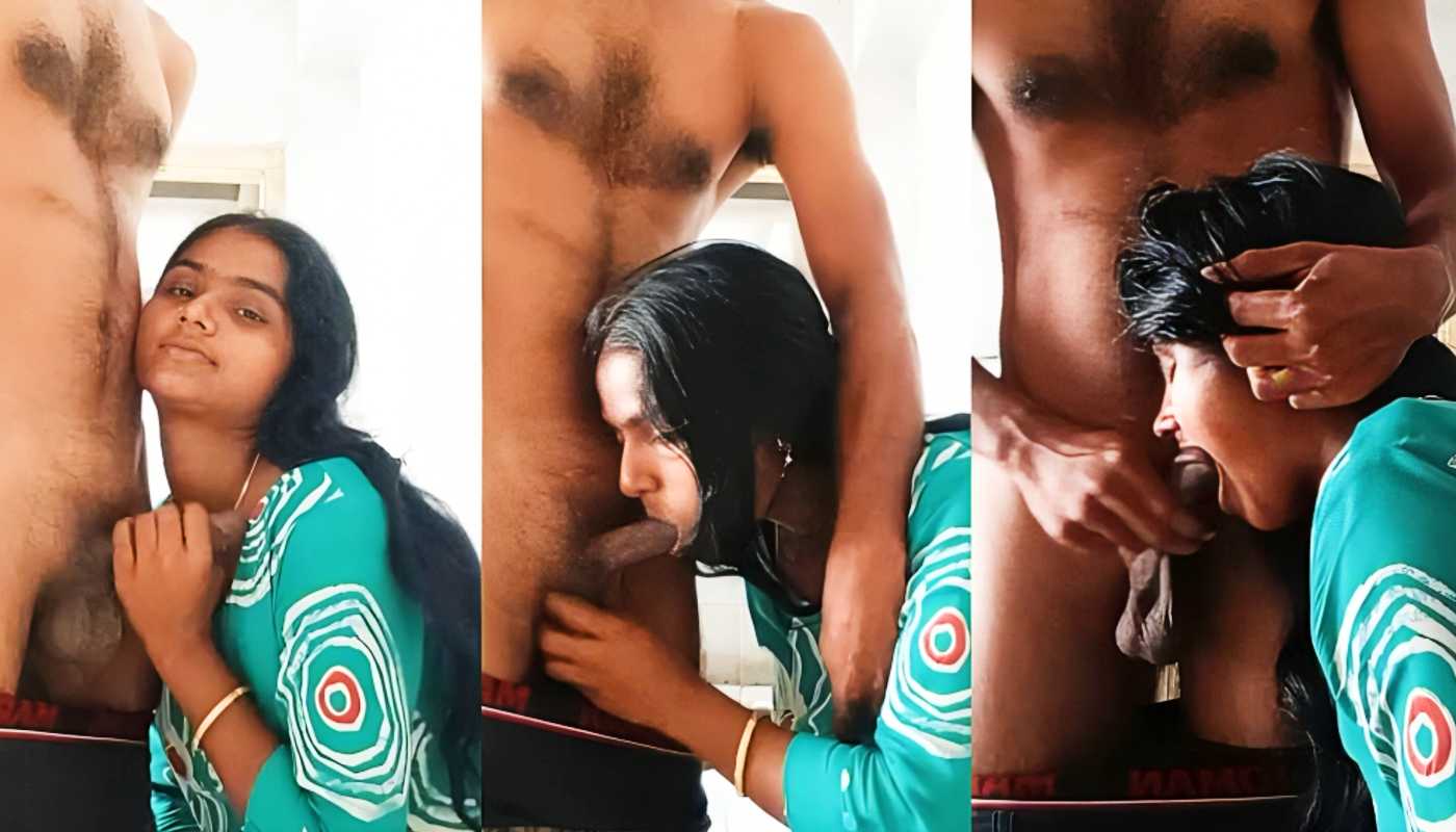 Green Dress Village Cute Wife Sucking Husband Lund Until Cum Out