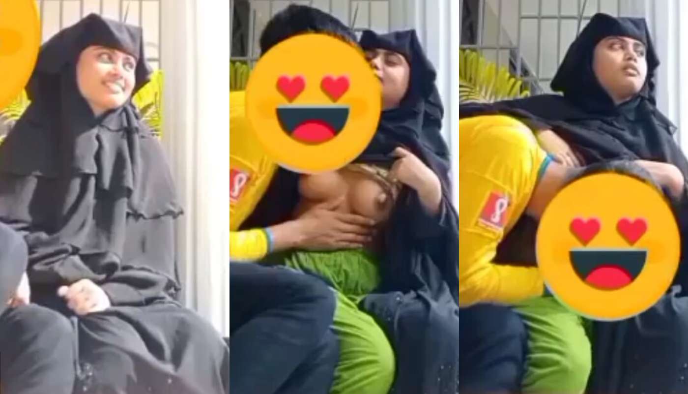 Desi Horny Lover Kissing and Boob Sucking His Chubby hijab Girlfriend Outdoor Sex