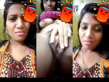 Yellow Dress Village Girl Masturbating Until Cum Out in Video Call