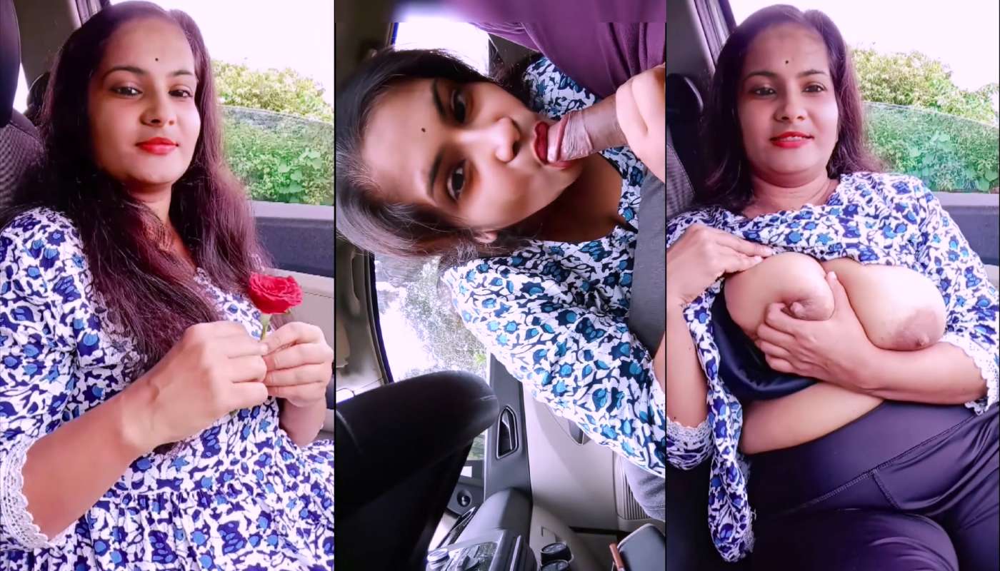 Girlfriend Sucking Her Boyfriend Dick in Her Birthday Desi Outdoor Car Sex