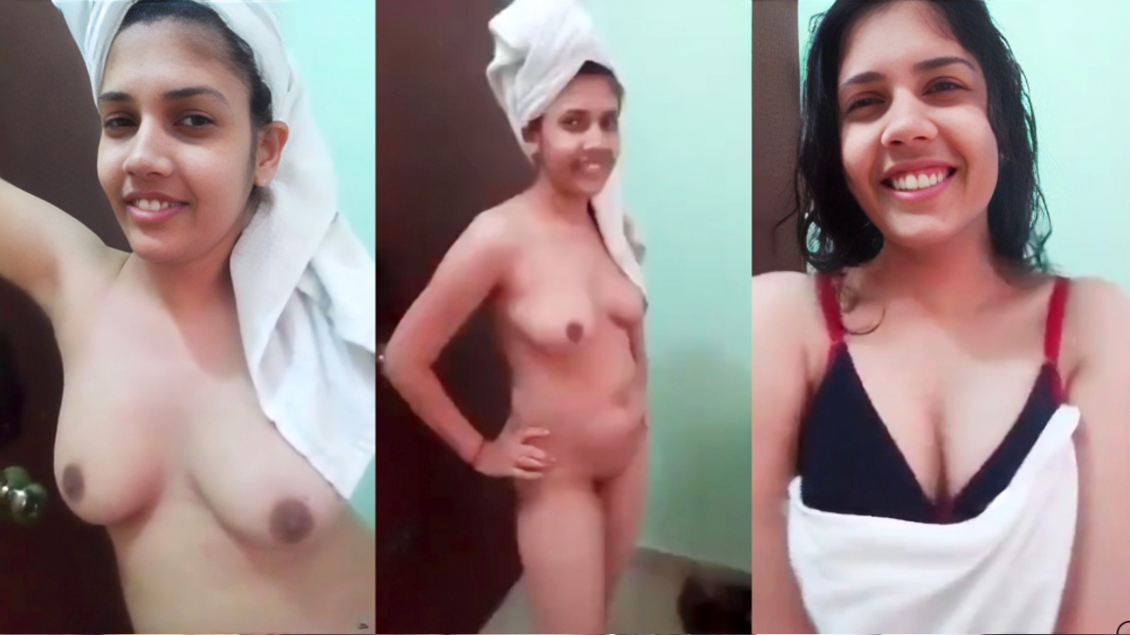 Desi Girl after Bath Dressing